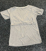 Small Show Women's Short Sleeve Grey Cotton Nursing T-Shirt Medium Photo 0