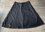 Petite Sophisticate‎ Women's Black A Line Sequined Skirt Size 4 Photo 0