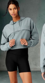Alo International Anorak Hoodie Cosmic Grey Athletic Outdoors Utility L Photo 0