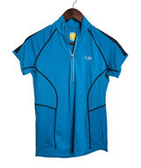 Icebreaker GT 150 Ultralite Merino Wool Half Zip Cycling Top Women’s M Blue Photo 0