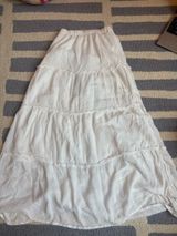 White Hollister Maxi Skirt Tiered Photo 0