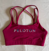 Peloton Strappy Sports Bra Pink Medium Low Impact Yoga Fitness Photo 0