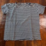 J.Crew Womens Navy White Striped 100% Linen Short Sleeve T-Shirt Size L RN77388 Photo 0