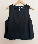 Abercrombie & Fitch Linen Shell Top Black Medium Photo 0