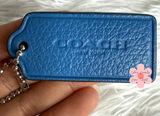 2" COACH Blue Fob Bag Charm Hang tag Hangtag Photo 0