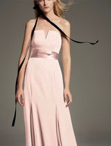 Vera Wang color Ballet Strapless Crepe Crepe Mermaid Bridesmaid Dress Size 6 Photo 0