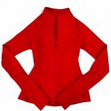 Alo yoga airlift winter warm 1/4 zip long sleeve in bright red Photo 0