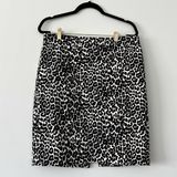 J. Crew The Pencil Skirt Leopard Cheetah Print Lightweight Stretch Size 10 Photo 0