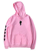 pink Billie Eilish Blohsh pullover hoodie adult medium stick figure music songs Photo 0