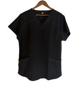 WonderWink Scrub Top Black XL Women V-Neck Short Sleeve 6214A Workwear Medical Photo 0