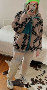 URBAN OUTFITTERS Laura Storm Fleece‎ Zip Pocket Long Sleeve Sherpa Jacket Med Photo 0