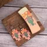 🌵 Desert Cactus Hair Claw & Earrings Set – Southwestern Photo 0