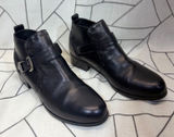 Roper Ankle Boots Womens Size 10 Black Leather Western Buckle‎ Strap Round Photo 0