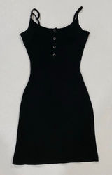 Beginning Boutique Black Ribbed Bodycon Mini Dress Women’s Size 8 Small Photo 0