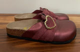 Birkenstock Tatami Tatum Burgundy Clogs Heart Buckle Slip On Women’s Sz 36 (5US) Photo 0