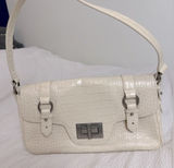 Lauren Ralph Lauren Ivory Shoulder Bag Snakeskin‎ Print Photo 0