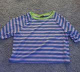 Amazon Striped Cropped Tee Blue Size M Photo 0