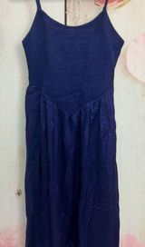 A New Day Navy Blue Smocked Top Photo 0
