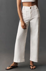 Maeve Anthropologie the Colette White High-Rise Wide Leg Jeans Photo 0