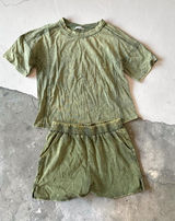 ZENANA Green Ombré Two Piece Casual Lounge Set Size Large Photo 0