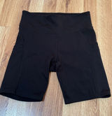 All in Motion High-Waist Black Women's Bike Shorts with Pockets Photo 0