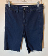 Free People Denim Bermuda Shorts Size 29 Dark Indigo Blue Jorts Photo 0
