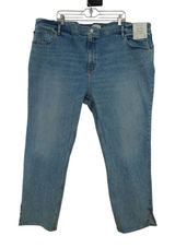 Abercrombie & Fitch The 90s Straight Ultra High Rise Jeans‎ Blue 37/24R New Photo 0