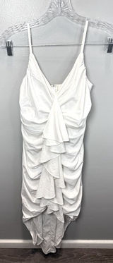 Abercrombie & Fitch Women’s White Draped Ruched Dress Size Small‎ Photo 0