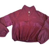 Victoria's Secret Pink Quarter Zip Pullover Medium Burgundy Sweatshirt Photo 0