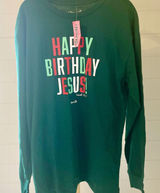 Blessed Girl Womens‎ Long Sleeve T Shirt Happy Birthday Jesus Green Size L Photo 0