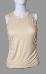 Athleta Cream Sleeveless Crewneck Tank Photo 0