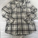 O'Neill Women's Zumba Super Fleece Flannel Shirt XL Gray White Black Photo 0