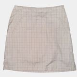 Line Up Womens Tan Plaid Golf Skort Size 6 Side Zip Cotton Stretch Activewear Photo 0