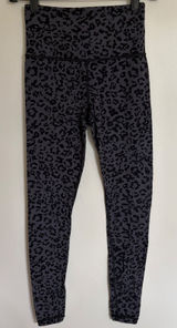 Athleta Elation Ultra High Rise XXS Grey Black Leopard Animal Print Legging Photo 0