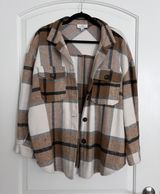 Boutique Plaid Button-Up Jacket Photo 0