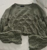Green Knit Sweater  Photo 0