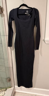 SKIMS Long Sleeve Dress Maxi Black Photo 0