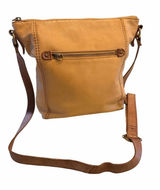 The‎ Sak Tan Brown Leather Crossbody Bag Medium Messenger Purse Zip Pocket Boho Photo 0