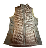 Ariat Womens Brown Quilted Western Equestrian Puffer Vest Size Medium Full Zip Photo 0