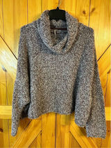 Free people BFF sweater in Berry oversized cowl neck women’s size medium (0655) Photo 0