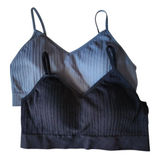 Pack of 2 Sport Bra Size L black and blue Photo 0