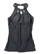 Womens Black High Neck Halter Tankini Top‎ Keyhole Cutout Detail Padded SZ Small Photo 0