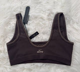 Nike Skims Ribbed Seamless Micro Scoop Bra Phoenix Truffle Size Small Photo 0