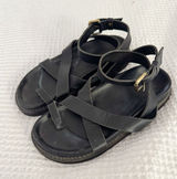 Amazon Black Strappy Ankle Strap Flat Sandals Size 7 Photo 0