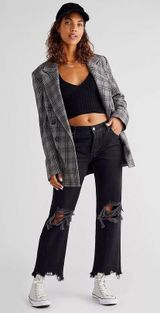 Free People We The Free Maggie Mid-Rise Straight-Leg Jeans Photo 0