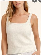 Free People Movement‎ Cozy Fuzzy Sherpa Knit Tank Blouse Small New Photo 0