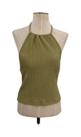 Andie Swim The Baja Top Sage Green Textured Halter Swim Top Size Small‎ Photo 0