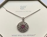 Bomb Party Necklace RBP4368 “A Mirrored Gaze” Cubic Zirconia on Rhodium NWT Photo 0