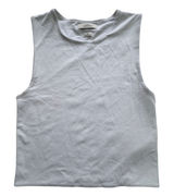 Babaton Aritzia Contour Muscle Tank White‎ Womens S Sleeveless Cropped Crew Neck Photo 0