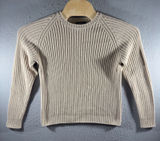 3278 | Vintage 90s Lands' End Ribbed Cotton Sweater Beige USA Made Women S Photo 0